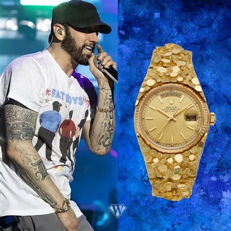 eminem nugget rolex|eminem gold nugget watch.